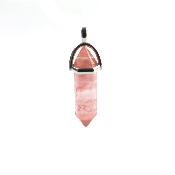 Natural Stone, Hexagonal, Pendant Necklace