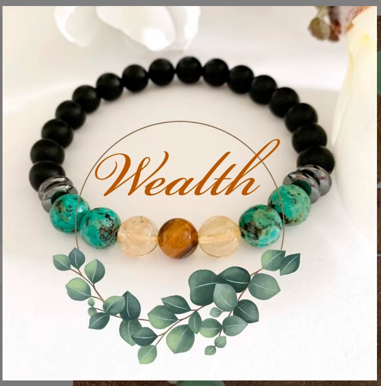 Natural Stone Beaded Bracelet, 8mm, Elastic Handmade Trendy Jewellery